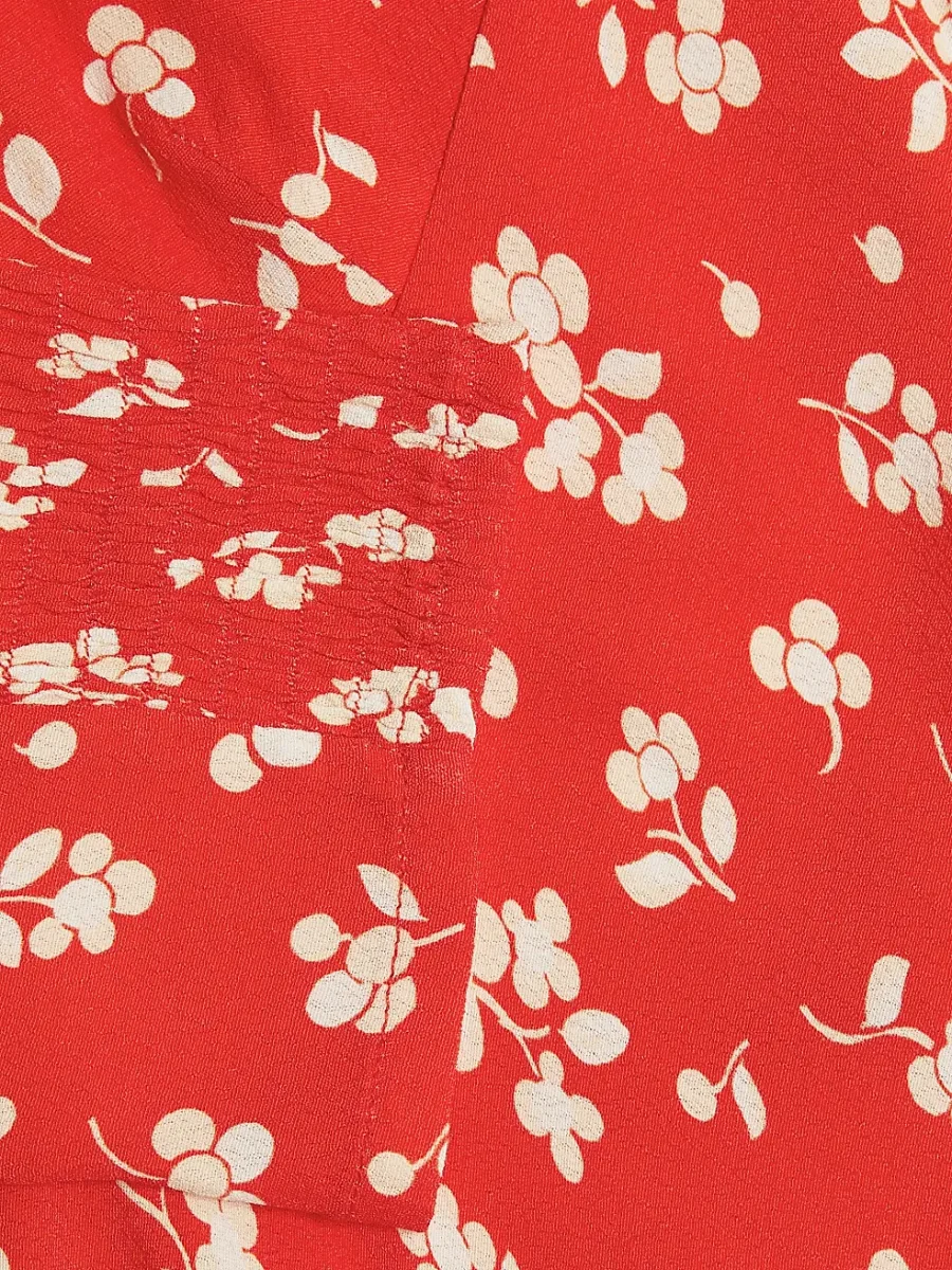 Rixo London Red Zadie Floral Crepe Midi Dress - Imagen 8