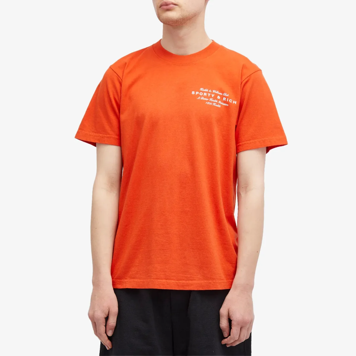Sporty & Rich Health Initiative Cotton Jersey Orange T-shirt - Imagen 5