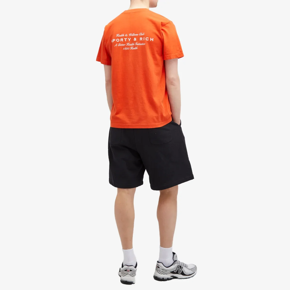 Sporty & Rich Health Initiative Cotton Jersey Orange T-shirt - Imagen 7