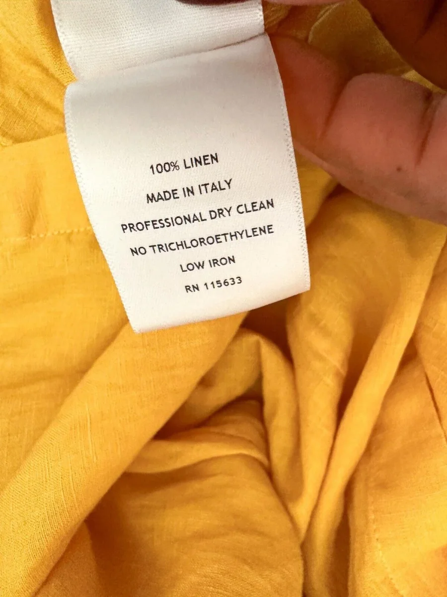 GABRIELA HEARST Yellow Massey Button-Up Shirt Maxi Dress - Imagen 8