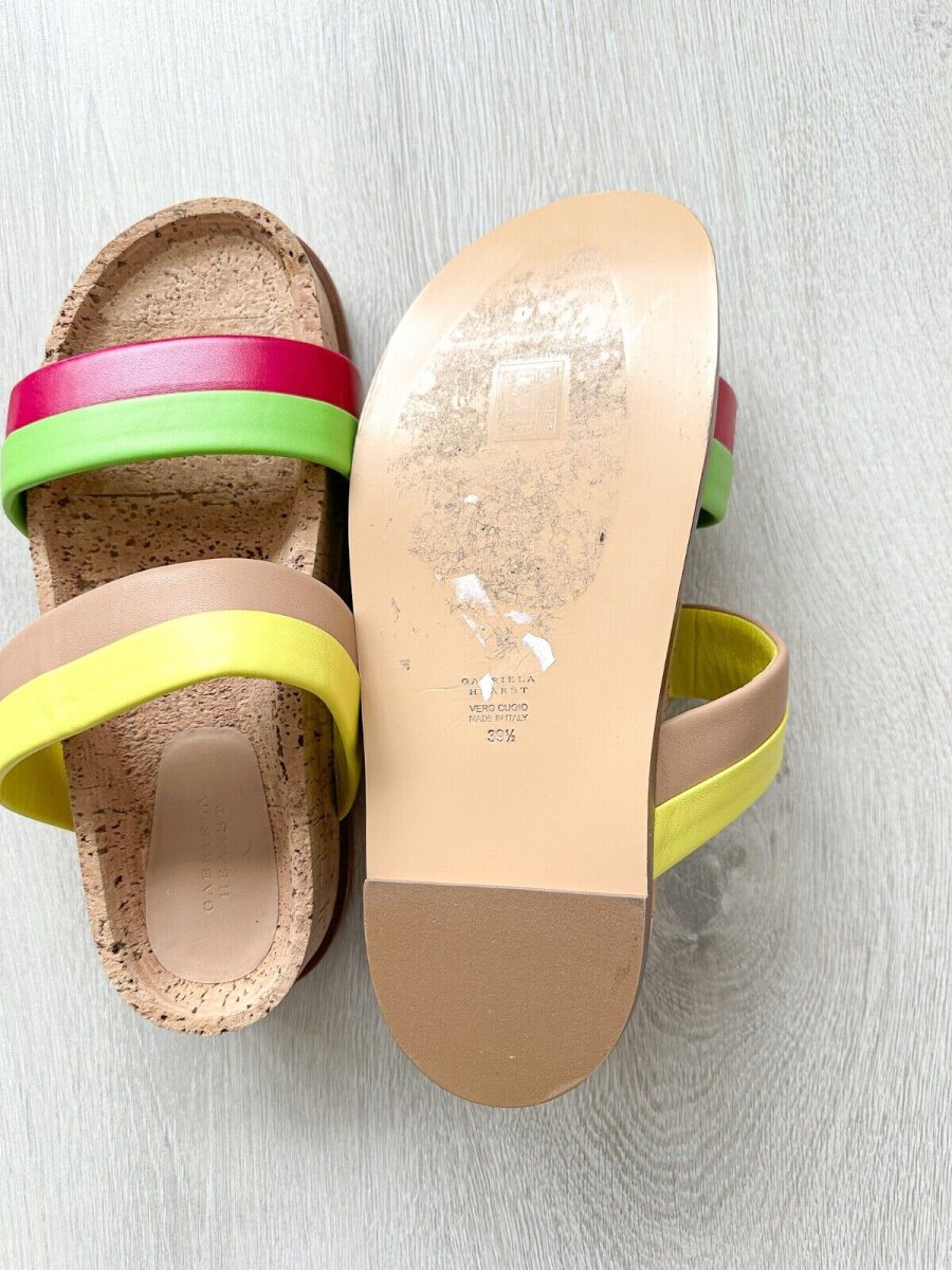 GABRIELA HEARST Striker Multicolour Stripe Strap Summer Sandals - Imagen 8