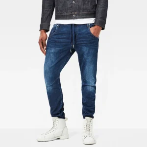 G-Star Arc 3D Sport Tapered Blue Trainer Elasticated Waist Pants Jeans