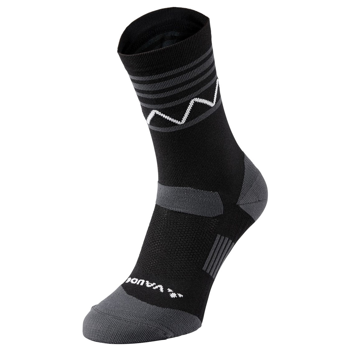 Calcetines para Bicicleta Mid Negro / Blanco - Imagen 2