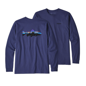 Polera L/S Fitz Roy Trout Responsibili-Tee Hombre Azul