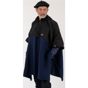 Poncho Taita Unisex Negro/Azul