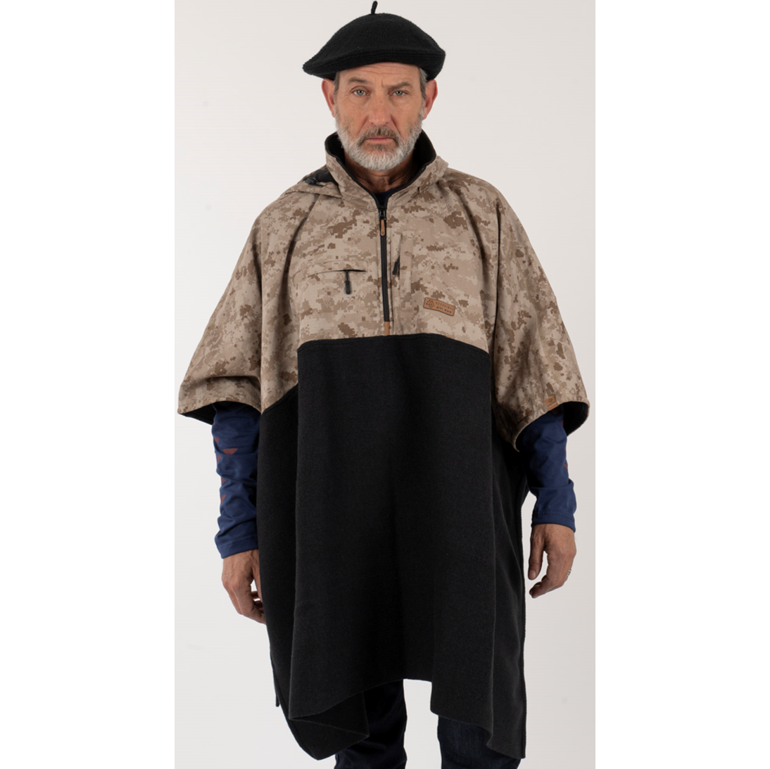 Poncho Taita Unisex Camo/Café - Imagen 2