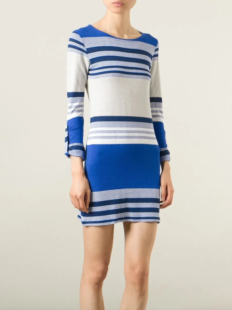 Melissa Odabash Maddie Blue Nautical Striped Dress - Imagen 3