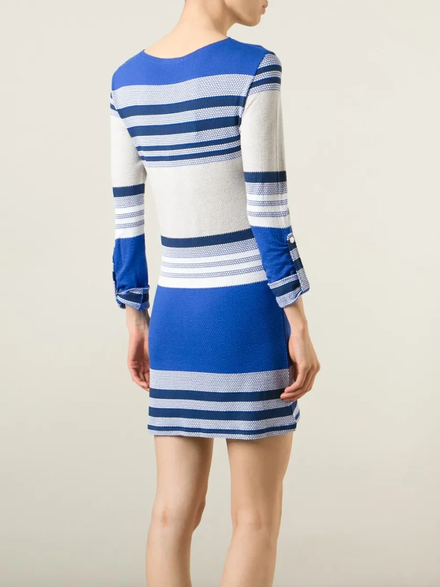 Melissa Odabash Maddie Blue Nautical Striped Dress - Imagen 4