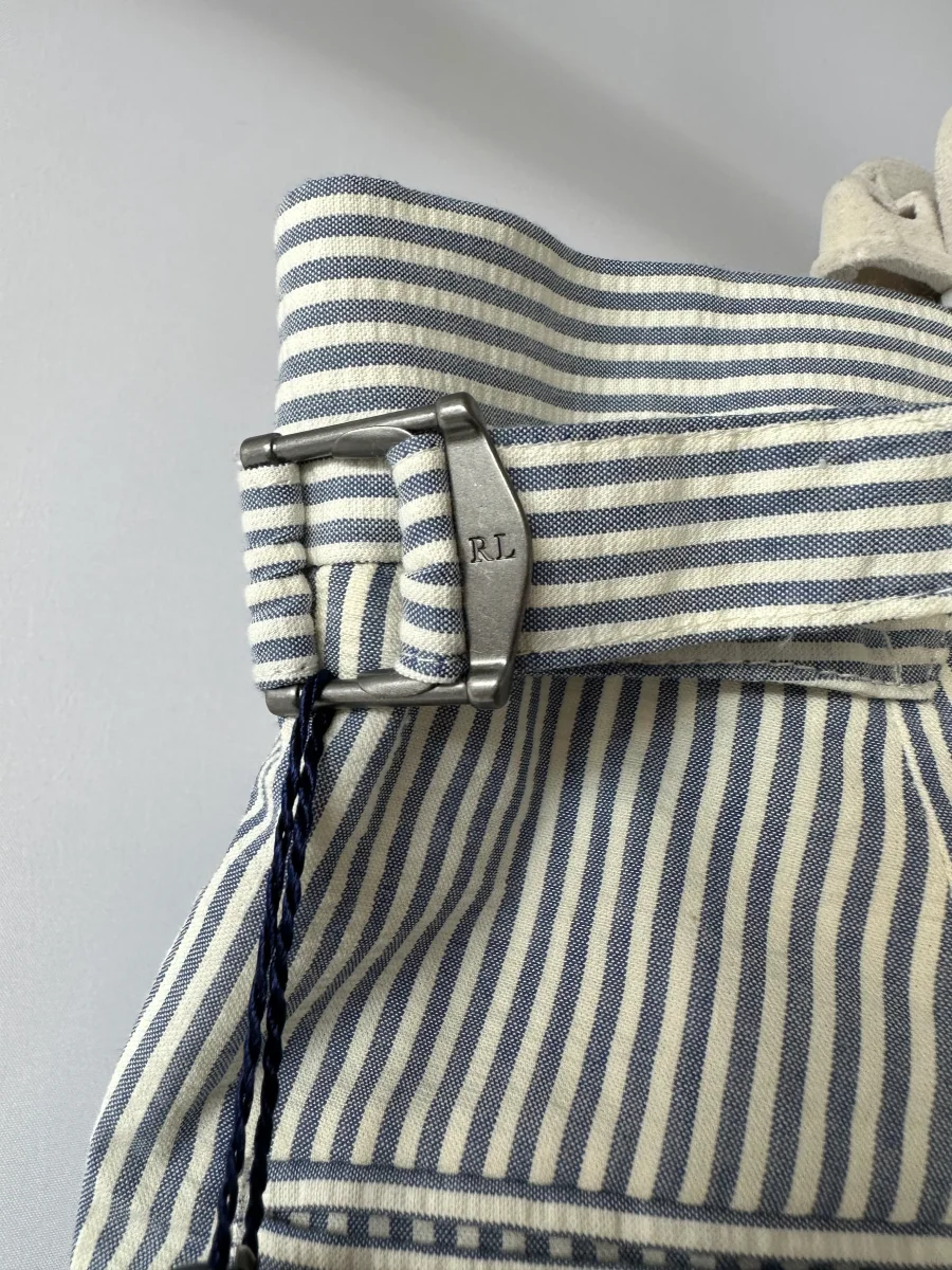 Ralph Lauren Polo Seersucker Trousers In Blue White Striped - Imagen 5