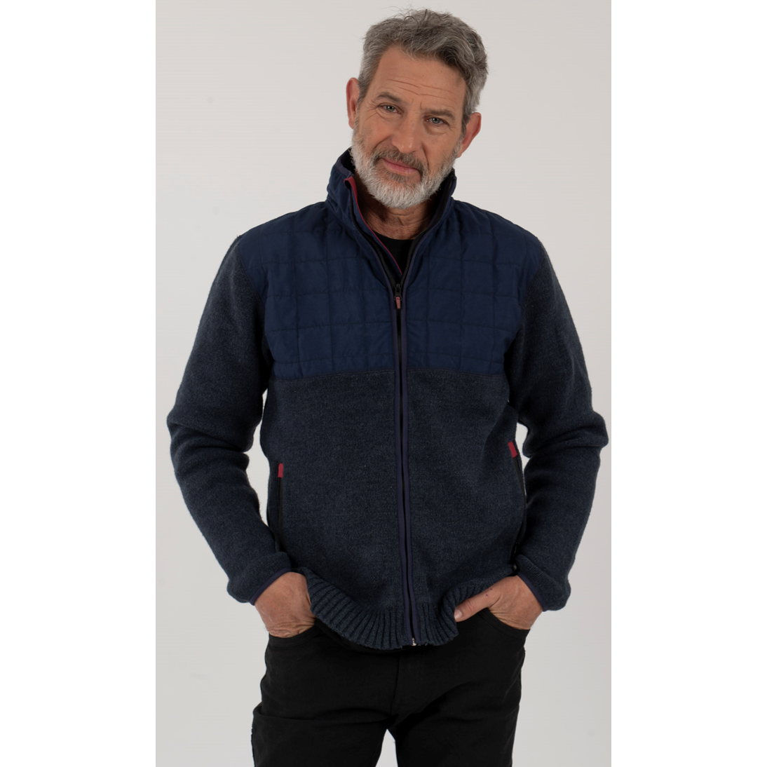 Bomber Hibrido Herrtschiske Hombre Azul - Imagen 2