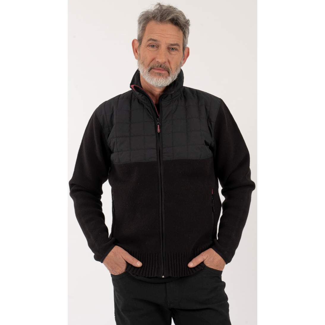 Bomber Hibrido Herrtschiske Hombre Negro - Imagen 4