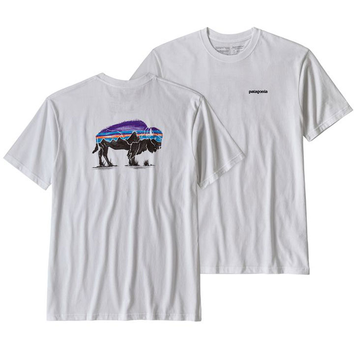 Polera Fitz Roy Bison Responsibili-Tee Hombre Blanco