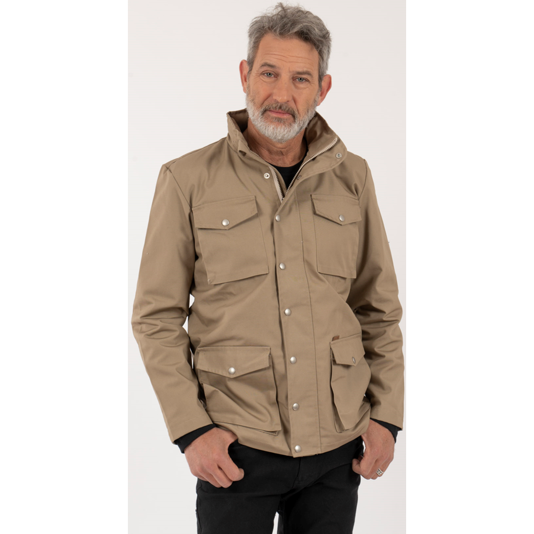 Cortaviento Hombre Canvas Horrer Beige - Imagen 2