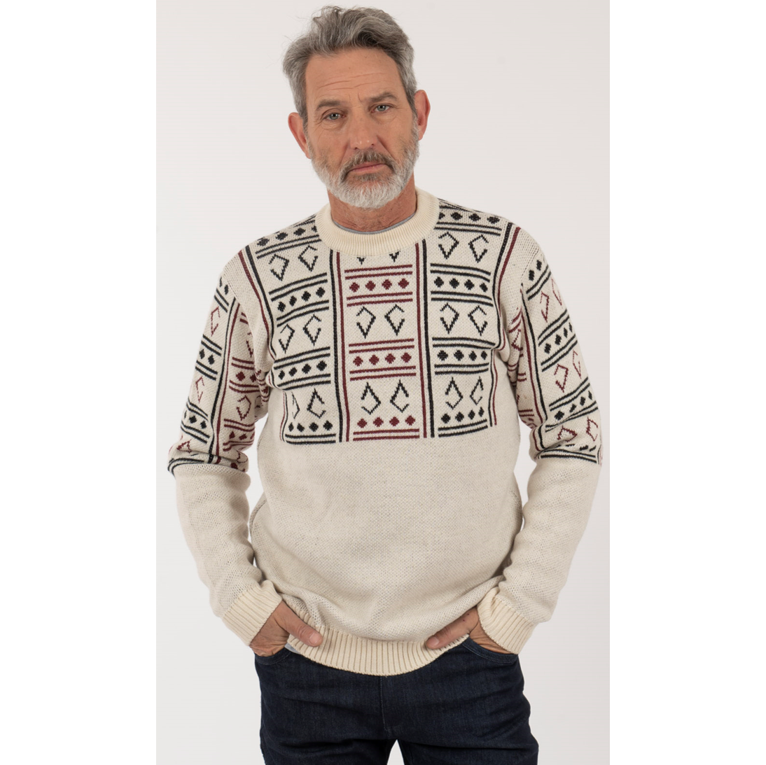 Sweater Sate Hombre Crema - Imagen 2