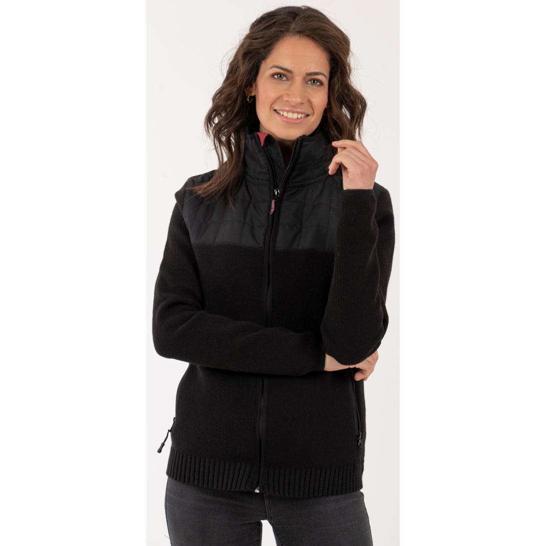 Bomber Hibrido Herrtschiske Mujer Negro - Imagen 4