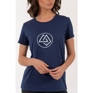 Polera Mujer Logo Circular Azul