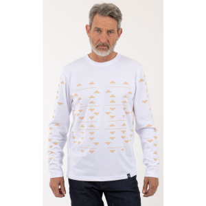 Polera ML Triangulos Hombre – Blanco