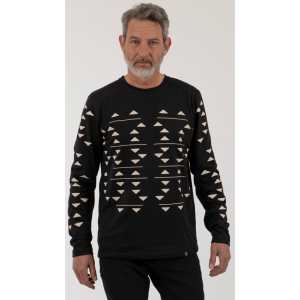 Polera ML Triangulos Hombre – Negro