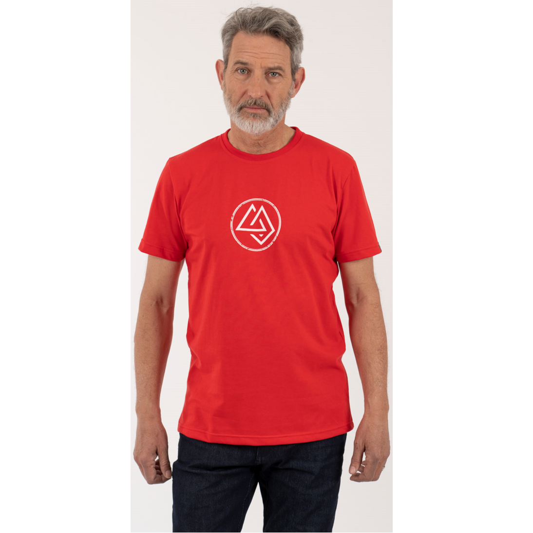 Polera Hombre Logo Circular Roja - Imagen 2
