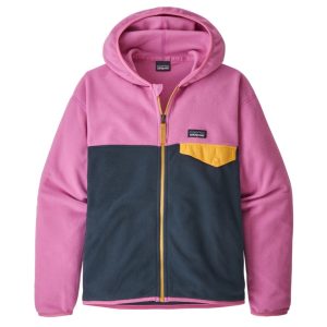 Polar Micro-D Snap-T Jacket Niña Rosado / Azul