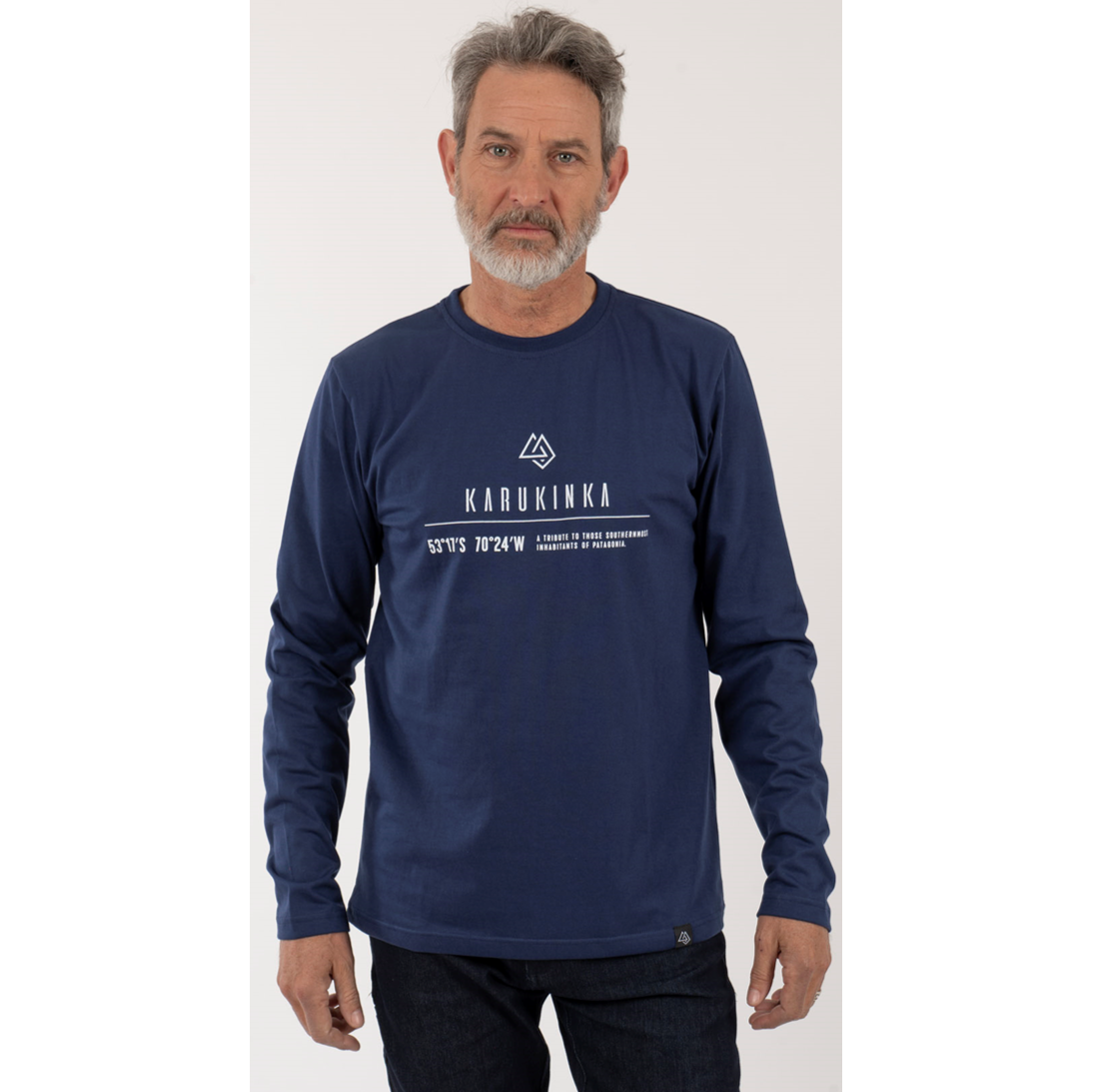 Polera Hombre Coordenadas Azul - Imagen 2