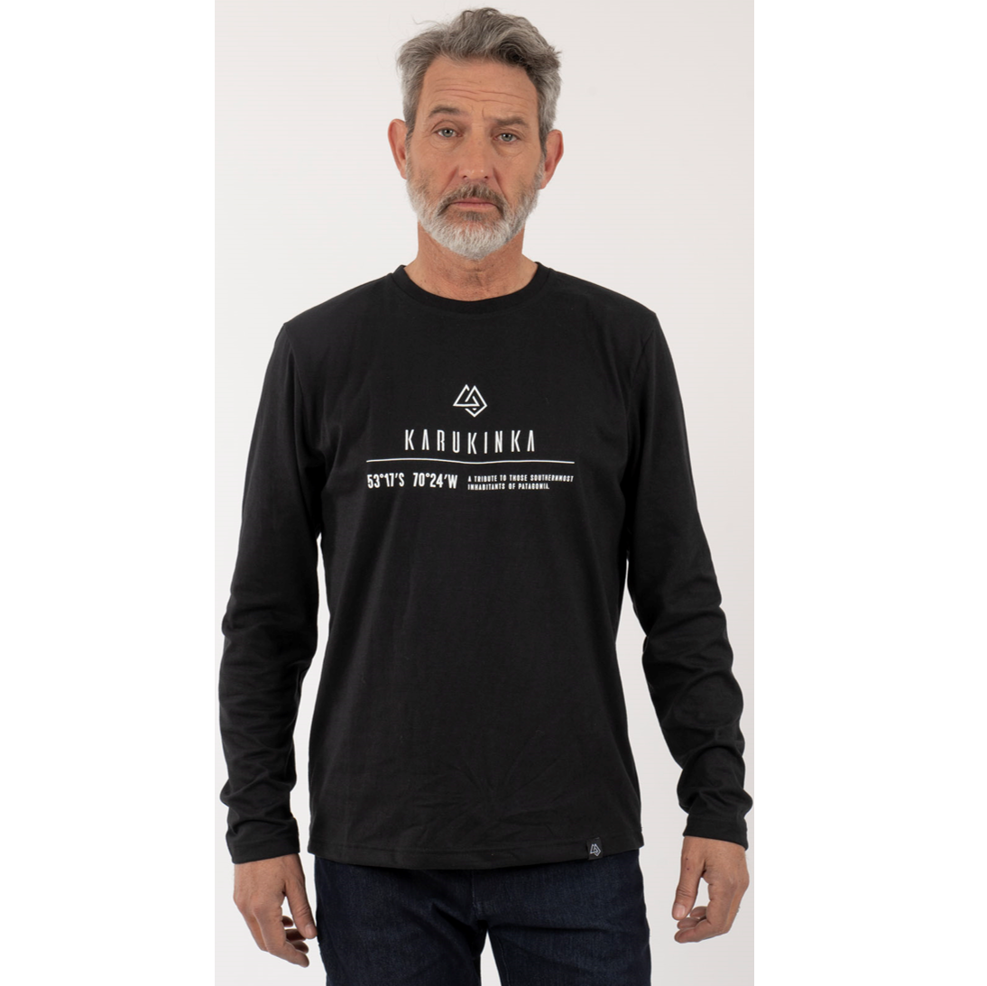 Polera Hombre Coordenadas Negra