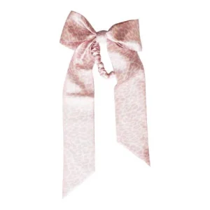 SLIP Pink Snow Leopard Silk Ribbon & Scrunchie Set