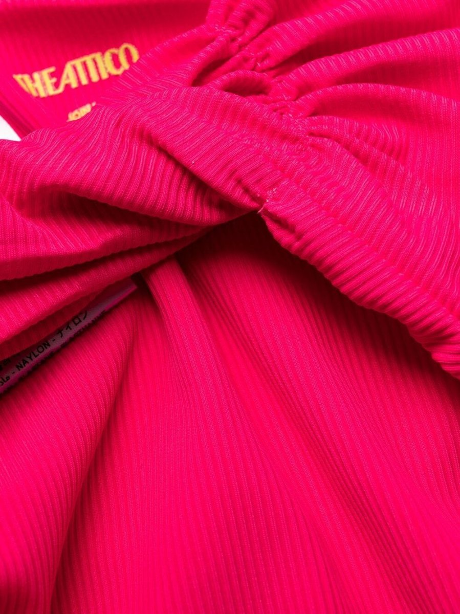 THE ATTICO Knot-Detail High-Waited Bikini Briefs in Pink - Imagen 5