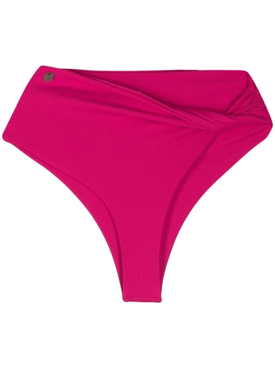 THE ATTICO Knot-Detail High-Waited Bikini Briefs in Pink - Imagen 3