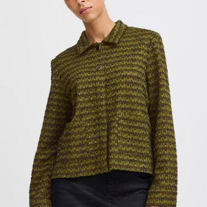 Chaqueta estampada corta