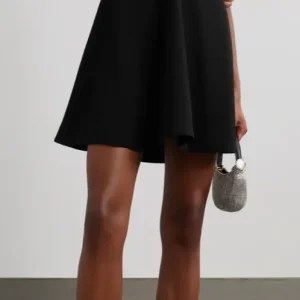 JONATHAN SIMKHAI Black Crystal Strap Cut Out Ellis Mini Dress