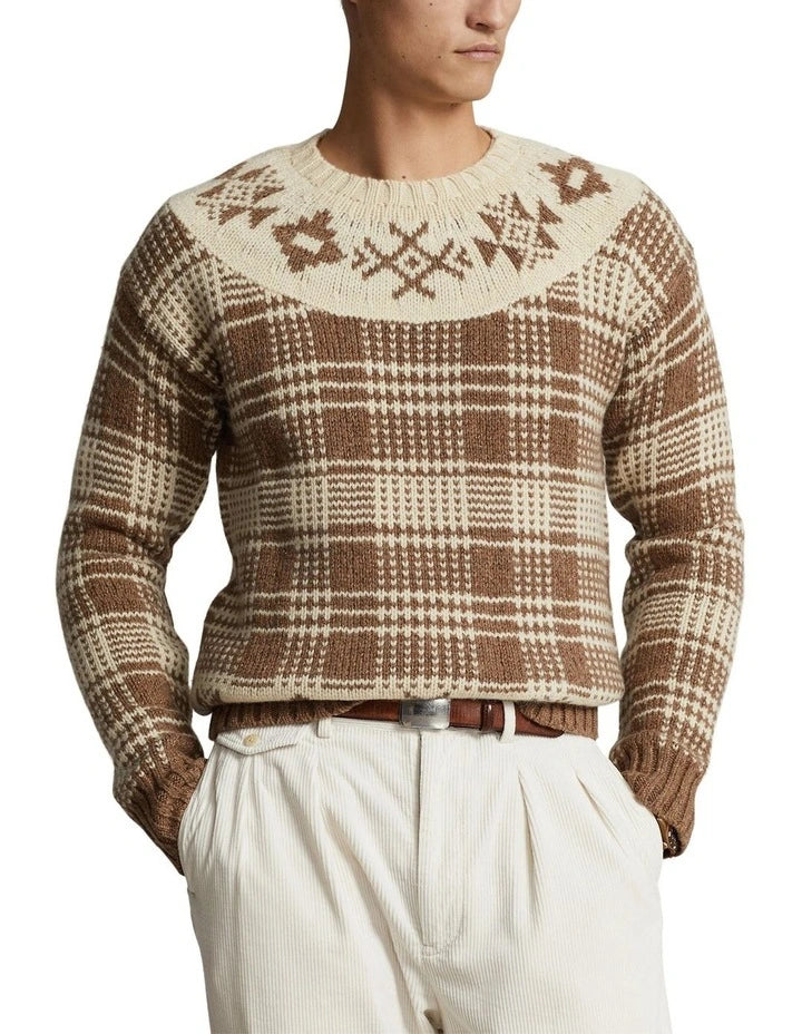 Ralph Lauren Polo Plaid Wool Linen Jumper - Imagen 3