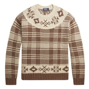Ralph Lauren Polo Plaid Wool Linen Jumper