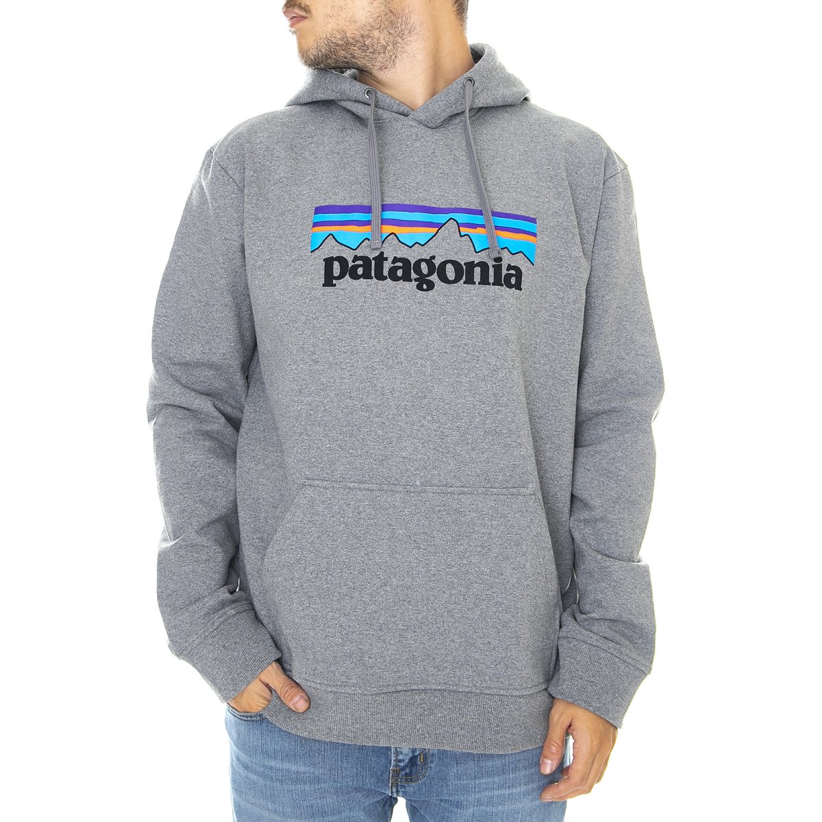 Polerón P-6 Logo Uprisal Hoody Hombre Gris - Imagen 4