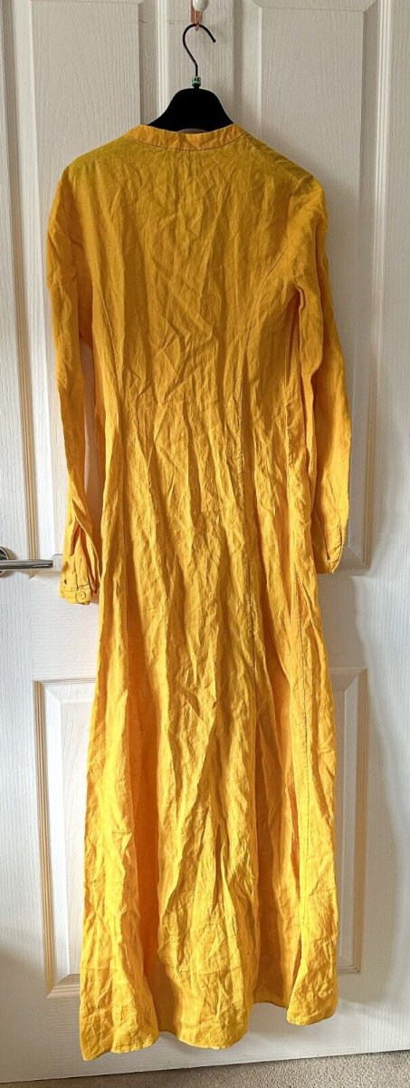 GABRIELA HEARST Yellow Massey Button-Up Shirt Maxi Dress - Imagen 6