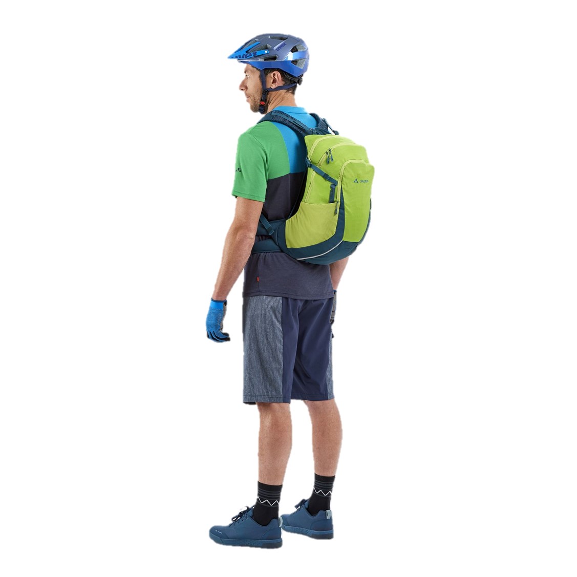 Calcetines para Bicicleta Mid Negro / Azul - Imagen 3