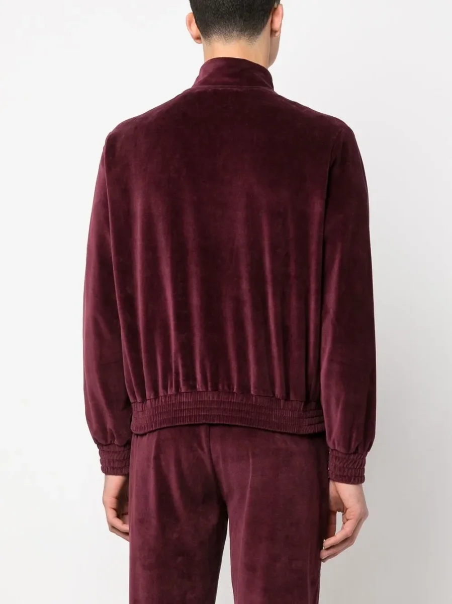 Sporty & Rich Eden 80s New York Health Club Velour Merlot Jacket - Imagen 6