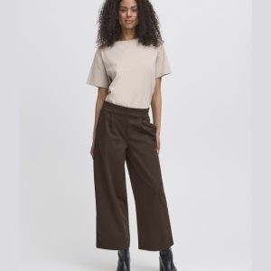 Pantalón ancho tobillero marrón