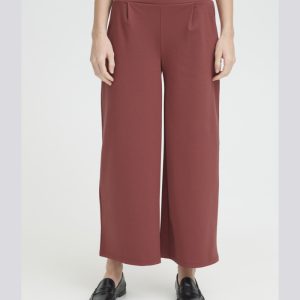 Pantalón ancho tobillero teja