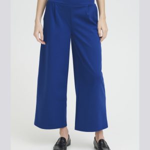 Pantalón ancho tobillero azul cobalto