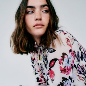 Vestido flores camisero