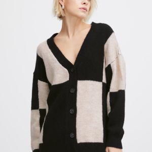 Chaqueta de punto combinada