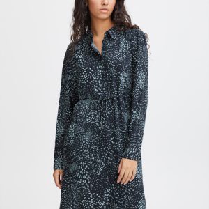 Vestido camisero azul marino