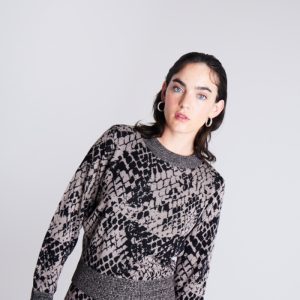 Jersey de punto estampado animal
