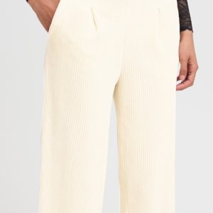 Pantalón blanco de pana ancha