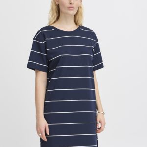 Vestido corto de rayas marineras
