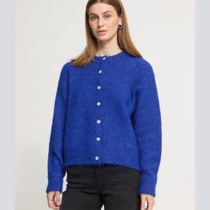 Chaqueta azul de punto