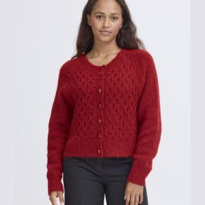 Chaqueta de punto roja