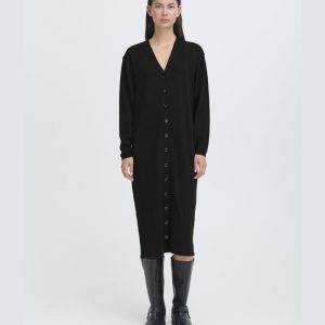 Vestido negro de punto