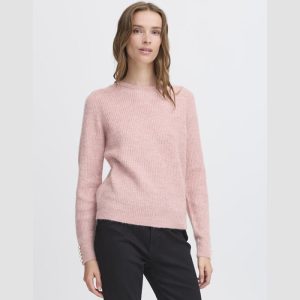 Jersey rosa puño perlas